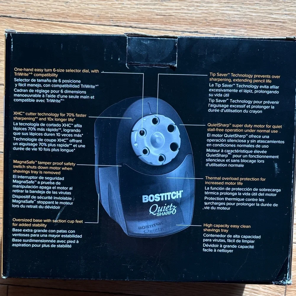 Bostitch QuietSharp 6 Electric Pencil Sharpener - Black